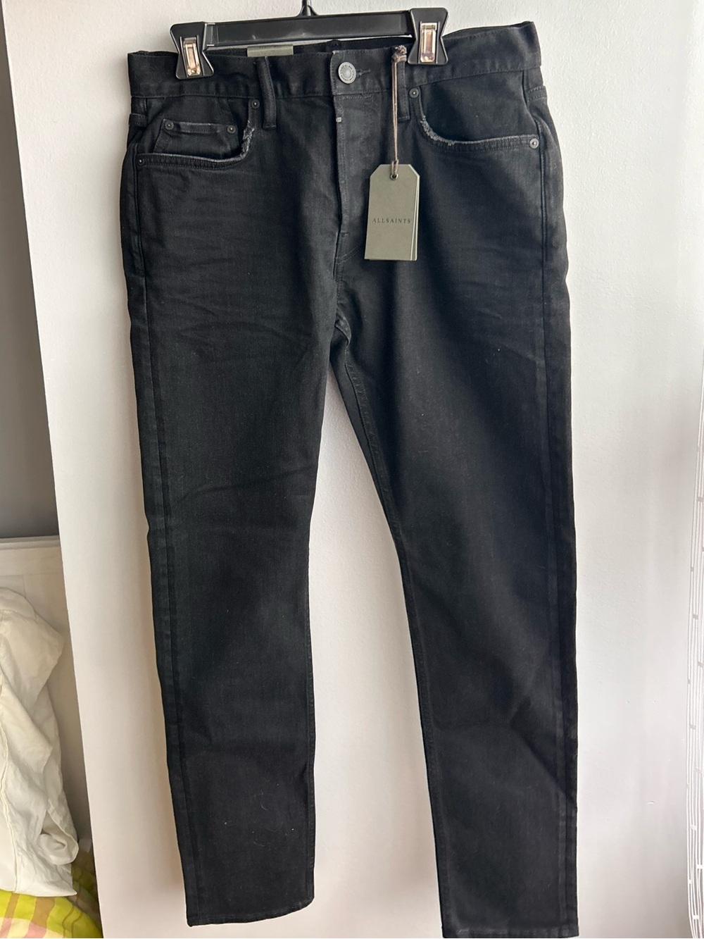 All Saints Black Slim Men’s Jeans - Slim Straight - Rex